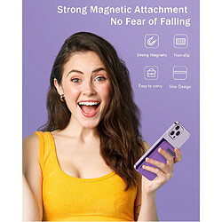 Acheter SANAG Batterie Externe Magnétique Sans Fil,10000Mah Power Bank Pliable Chargeur Portable Mag-Safe Batterie Usb-C Pd 22.5W Charge Rapide Affichage Led Pour Iphone 16/15/14/13/12/Pro/ - Violet Foncé