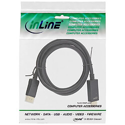 Câble convertisseur InLine® DisplayPort vers HDMI, 4K / 60Hz, noir, 3m