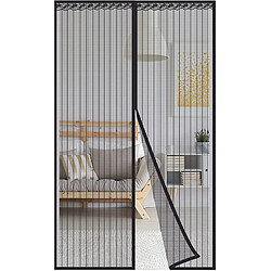 Acheter INF Moustiquaire pour porte à fermeture magnétique 100 x 220 cm Noir