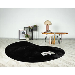 Lisa Design Joy - tapis organique - fausse fourrure - noir