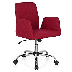 Chaise de bureau FLOW tissu rouge hjh OFFICE