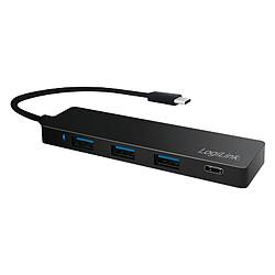 LogiLink Hub USB 3.0 plat avec fiche USB-C 3.1 Gen1, 4 ports ()