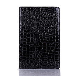 Etui en PU peau de crocodile noir avec support pour votre Samsung Galaxy Tab S5e SM-T720