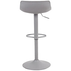 Decoshop26 Tabouret de bar x1 avec repose-pieds hauteur réglable desing moderne en plastique gris et métal gris 10_0004535 pas cher