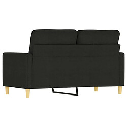 Maison Chic Canapé à 2 places,Sofa de Salon,Canapé droit Noir 120 cm Tissu -GKD790075 pas cher