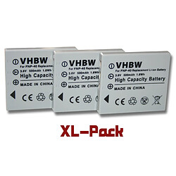 vhbw set de 3 batteries pour appareil photo Medion MD85866, MD86027, Life P43012 remplace Fujifilm NP-40 / NP-40N