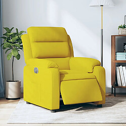 Maison Chic Fauteuil Relax pour salon, Fauteuil inclinable électrique jaune velours -GKD53438