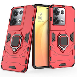 Htdmobiles Coque pour Oppo Reno 8 Pro 5G - housse etui rigide anti choc + film ecran - ROUGE