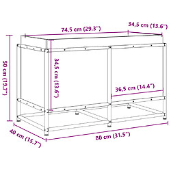 vidaXL Jardinière 80x40x50 cm bois de pin massif pas cher