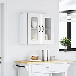 Avis vidaXL Armoire murale de cuisine avec porte en verre Kalmar blanc