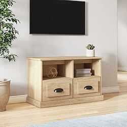 vidaXL Meuble TV chêne sonoma 80x35x50 cm bois d'ingénierie