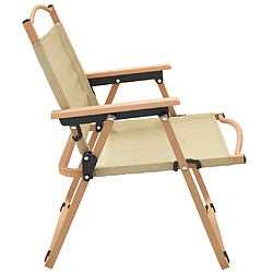 Acheter vidaXL Chaises de camping lot de 2 Beige 54x43x59 cm Tissu Oxford