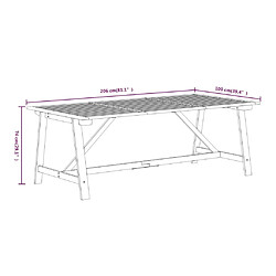 vidaXL Ensemble à manger de jardin 7 pcs Bois d'acacia solide pas cher