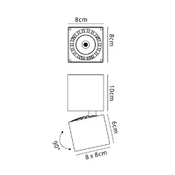 Inspired Spot 7,6cm Carré 12W LED 3000K, 1040lm, Blanc Mat