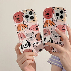 GUPBOO Étui pour iPhone13ProMax Plein écran graffiti chien dessin animé étui pour téléphone portable niche anti-chute souple