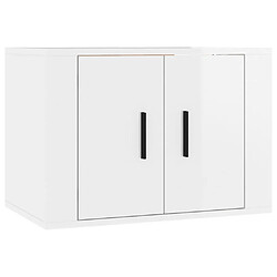 Acheter Maison Chic Ensemble de meubles TV 2 pcs pour salon - blanc brillant bois d'ingénierie -MN63797