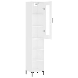 Avis vidaXL Buffet haut Blanc 34,5x34x180 cm Bois d'ingénierie