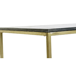 Avis Pegane Table basse, table de salon rectangulaire en fer doré et marbre noir - longueur 100 x profondeur 61 x Hauteur 43 cm