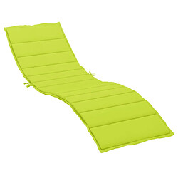 vidaXL Coussin de chaise longue vert vif 200x60x3 cm tissu oxford