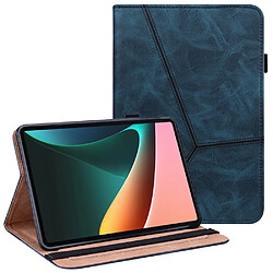 Etui en PU antichoc, antichute avec porte-cartes et support bleu pour votre Xiaomi Pad 5/Pad 5 Pro