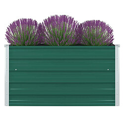 Maison Chic Jardinière,Bac à fleurs - pot de fleur 100 x 100 x 45 cm Acier galvanisé Vert -GKD12767