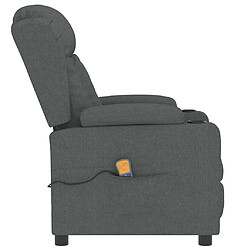 Avis vidaXL Fauteuil de massage Gris foncé Tissu