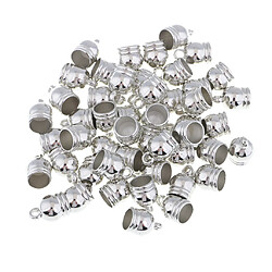 50pcs fin cap bouchon de perles ajustement 8mm en cuir cordon bijoux conclusions ruban