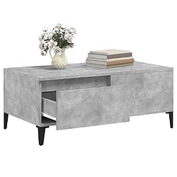 Acheter vidaXL Table basse Gris béton 90x50x36,5 cm Bois d'ingénierie