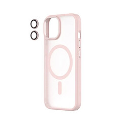 QDOS Coque et Lentille de Protection pour iPhone 15 MagSafe Rose