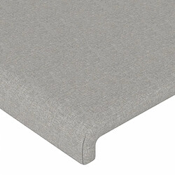 Acheter vidaXL Tête de lit à LED Gris clair 103x16x118/128 cm Tissu