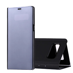 Wewoo Coque noir pour Samsung Galaxy Note 8 galvanoplastie miroir horizontal étui en cuir avec sommeil / réveil et fonction de support