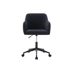 Vente-Unique Chaise de bureau - Tissu texturé - Noir - Hauteur réglable - MATOMI