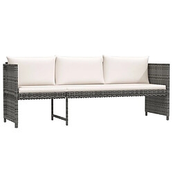 Avis Maison Chic Salon de jardin 6 pcs + coussins - Mobilier/Meubles de jardin - Table et chaises d'extérieur Résine tressée Gris -MN85655