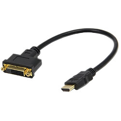 Câble HDTV vers DVI-I 24 + 1 câble adaptateur vidéo mâle / femelle M / F pour PC type C