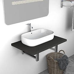 vidaXL Meuble de salle de bain Gris 60x40x16,3 cm