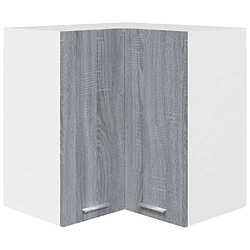 vidaXL Armoire d'angle suspendue Sonoma gris Bois d'ingénierie