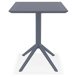 Avis Alterego Table de terrasse pliable 'FOLY' carrée gris foncé - 60x60 cm