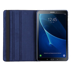 Wewoo Housse Étui bleu foncé pour Samsung Galaxy Tab A 10.1 / T580 Litchi Texture horizontale rotation 360 degrés cas de en cuir avec support pas cher