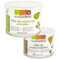 Scrapcooking Pâte de pistache 200 g + pâte de noisette 200 g