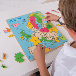 Bigjigs Toys Puzzle en médaillon Europe pas cher