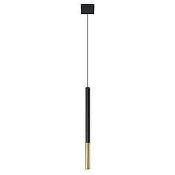 Luminaire Center Suspension design Mozaica Acier Or noir 1 ampoule 100cm