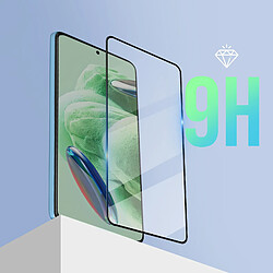 Avis Avizar Verre Trempé pour Xiaomi Redmi Note 12 4G et 5G Adhésion totale Biseauté 5D Noir