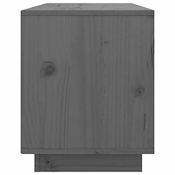 Maison Chic Meuble TV scandinave - Banc TV pour salon Gris 74x35x44 cm Bois de pin massif -MN29567 pas cher