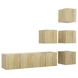 vidaXL Ensemble de meubles TV 6 pcs Chêne sonoma Bois d'ingénierie