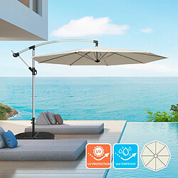 Elios Parasols Parasol de jardin 3 mètres à bras décentralisé aluminium octogonal bar et hôtel Fan