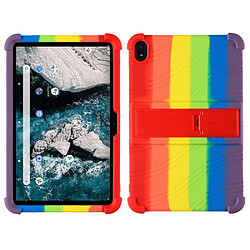 Coque en silicone flexible avec béquille, multicolore pour votre Nokia T20