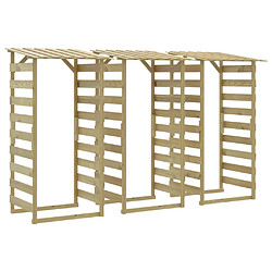 vidaXL Pergolas avec toits 3 pcs 100x90x200 cm Bois de pin imprégné