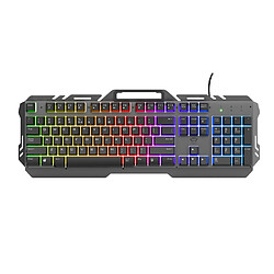 Trust Clavier Gaming Filaire GXT 853 Esca en Métal avec Éclairage LED Arc-en-ciel Noir