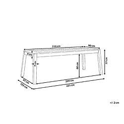 Avis Beliani Table de jardin 210 x 90 cm Bois Bois clair LIVORNO