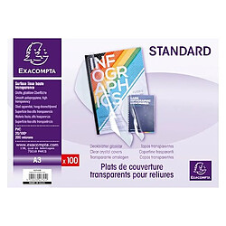 Acheter Couverture de reliure Exacompta PVC 20/100 transparente incolore A3 - Paquet de 100